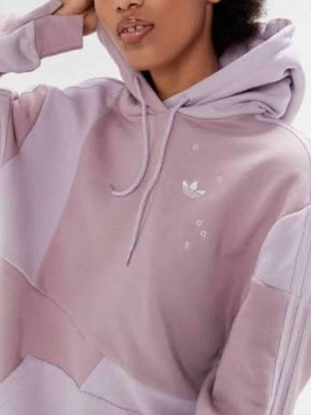 Adidas x Danielle Cathari Kangaroo Pocket Hoodie Sweatshirt Purple Colorblock